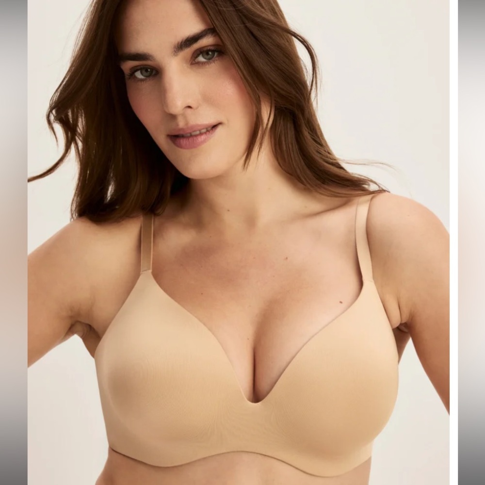 Knix 36C Uplift Push Up Bra Nude Tan